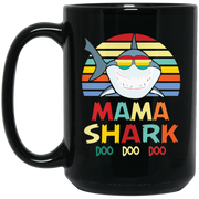 Retro Vintage Mama Shark Coffee Mug, Tea Mug