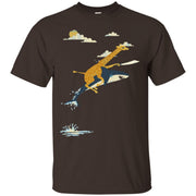 Giraffee ride shark Men T-shirt