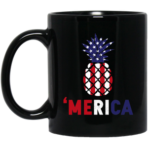 4th Of July Merica Pineapple America Flag Coffee Mug, Tea Mug