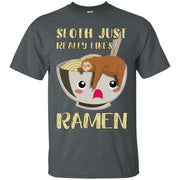 Sloth Ramen Bowl Kawaii Miso Soup Men T-shirt