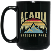 Acadia National Park Maine Mountains Retro Coffee Mug, Tea Mug