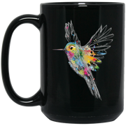 Hummingbird Watercolor Graffiti Coffee Mug, Tea Mug