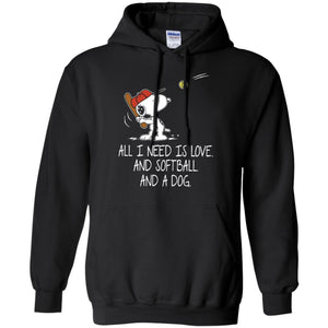 All I Need Is Love And Softball And A Dog Men T-shirt