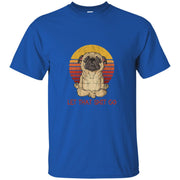 Let That Shit Go Pug Yoga Vintage Men T-shirt