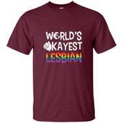 LGBT Gay Pride Lesbian World’s Okayest Lesbian Men T-shirt