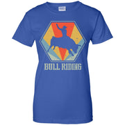 Vintage Bull Riding Rodeo Cowboy Women T-Shirt