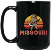Missouri Bluegrass Banjo Bear Funny Retro Coffee Mug, Tea Mug