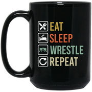 Wrestling Eat Sleep Repeat Coffee Mug, Tea Mug