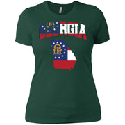 Georgia Flag Map Women T-Shirt