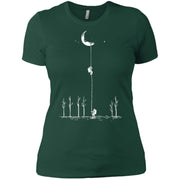 Astronauts Climbing The Moon Women T-Shirt