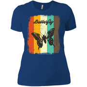 Butterfly Retro 70s Vintage Women T-Shirt