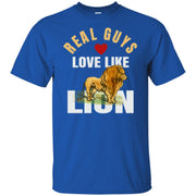 Real Guys Love Like Lion Men T-shirt