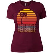 California Summer, Beach Palm Trees Women T-Shirt