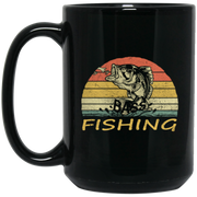 Retro Vintage Bass Fishing Coffee Mug, Tea Mug