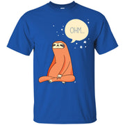 Ohm Meditating Sloth Doing Yoga Men T-shirt