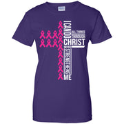 I Can Do All Things Through Christ Breast Cancer Women T-Shirt
