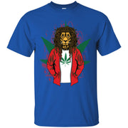 Rasta Lion With Weed Leaf Men T-shirt