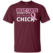 Breast Cancer Messed With The Wrong Chick Men T-shirt