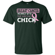 Breast Cancer Messed With The Wrong Chick Men T-shirt