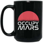 Occupy Mars, Space Astronauts Moon Aliens Rocketry Coffee Mug, Tea Mug