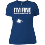 Funny Oil – I’m Fine My Wife – Essential Oils Women T-Shirt