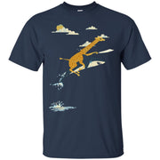 Giraffee ride shark Men T-shirt