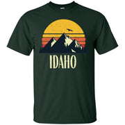 Idaho Retro Vintage State Mountain Sunset Men T-shirt