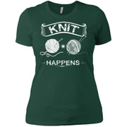 Knit – Knit happens – Knitting Women T-Shirt