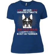 Never Underestimate An Old Man With A Boston Terri Women T-Shirt