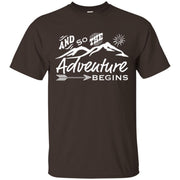 AND SO THE ADVENTURE BEGINS Men T-shirt