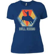 Vintage Bull Riding Rodeo Cowboy Women T-Shirt