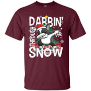 Dabbin’ Through The Snow Santa Boston Terrier Men T-shirt