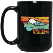 Great Bear Montana Outdoors Retro Mountains Coffee Mug, Tea Mug