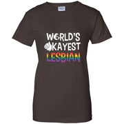 LGBT Gay Pride Lesbian World’s Okayest Lesbian Women T-Shirt