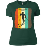 CrossCountry Skiing Retro 70s Vintage Nordic Women T-Shirt