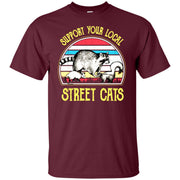 Support Your Local Street Cats Shirt Vintage Men T-shirt