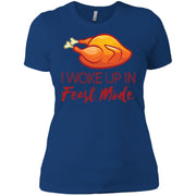 I Woke Up In Feast Mode Funny Thanksgiving Women T-Shirt