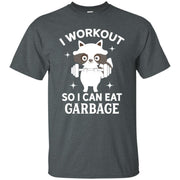 Fitness Raccoon Workout Funny Men T-shirt