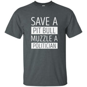 Save A Pit Bull Muzzle A Politician Men T-shirt