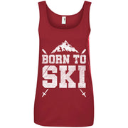 Born to Ski, Snow Ski Holidays Women T-Shirt
