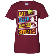 Garden Gardener Gardening Eat Sleep Gardening Women T-Shirt