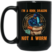 I’m A Book Dragon Not A Worm Coffee Mug, Tea Mug