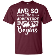 Camping Camp Adventure Begins Outdoor Men T-shirt