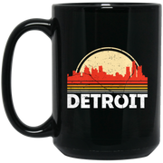 Classic Retro Detroit City Skyline Vintage Coffee Mug, Tea Mug