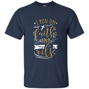 I Run On Faith And Oils Tshirt Essential Oil Men T-shirt