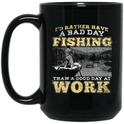Fishing Rod Hook Fisherman Coffee Mug, Tea Mug