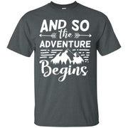 Camping Camp Adventure Begins Outdoor Men T-shirt