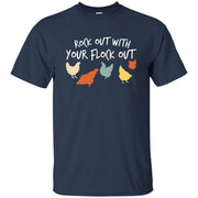 Retro Rock Out Your Flock Out Chickens Lover Men T-shirt
