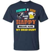 Fishing Beer Make Me Happy Humans Men T-shirt