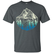 Minimal Mountains Geometry Outdoor Hiking Men T-shirt